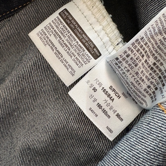 Mens Levis Denim Trucker Dark Wash  Jacket Size Small - Picture 7 of 10